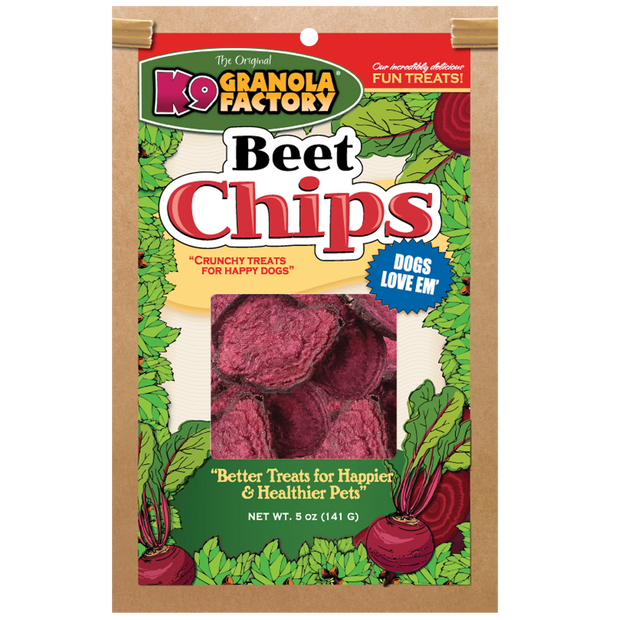 K9 GRANOLA- Natural Beet Chips Dog Treats- 5 oz