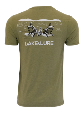 LAKE&LURE DOG DAYS BLEND TEE - UNISEX - OLIVE GREEN