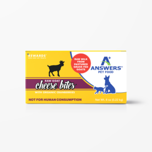 Answers Rewards Raw Goat Milk Cheese Bites - with Organic Cranberries For Cats and Dogs > Frozen