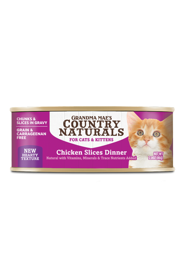 COUNTRY NATURALS Grain Free Chicken Slices in Gravy Canned Cat Food-  For Cats + Kittens