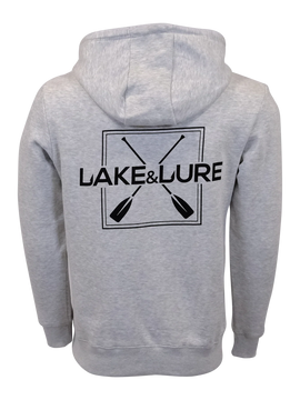 LAKE&LURE Paddle Crew Ridgeline Unisex Fleece Hoodie- Heather Gray