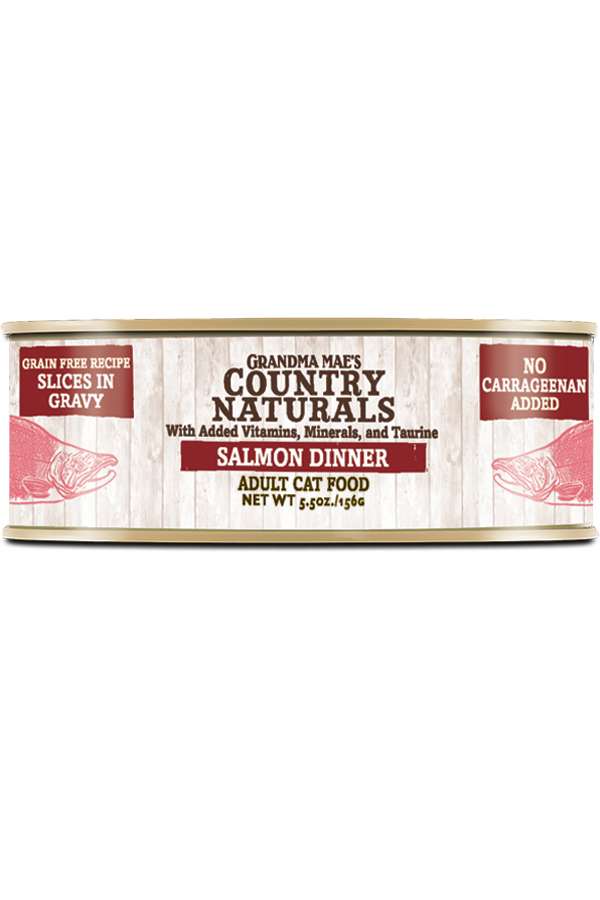 COUNTRY NATURALS Grain Free Salmon Slices in Gravy Canned Cat Food-  For Cats + Kittens