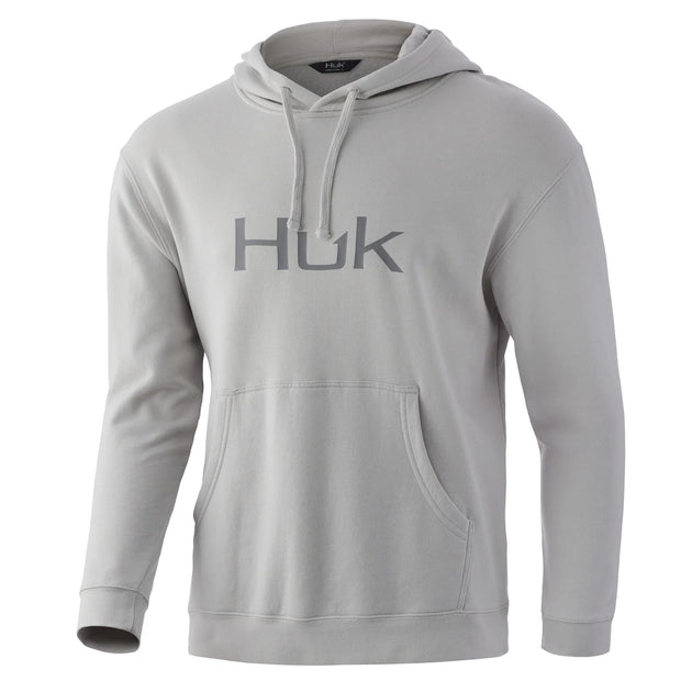 Huk Men's Logo Hoodie H1300075 Medium, Oyster