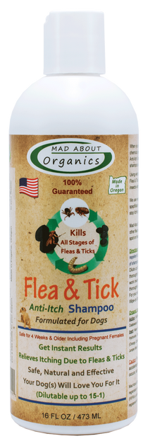 MAD ABOUT ORGANICS Flea and Tick Anti Itch Dog Shampoo