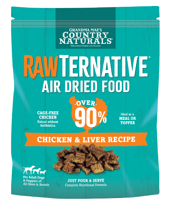 RAWTERNATIVE Chicken and Liver Organs Recipe Air Dried Dog Food