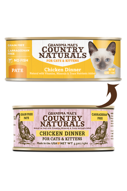 COUNTRY NATURALS Grain Free Chicken Pate No Fish Canned Cat Food For Cats Kittens