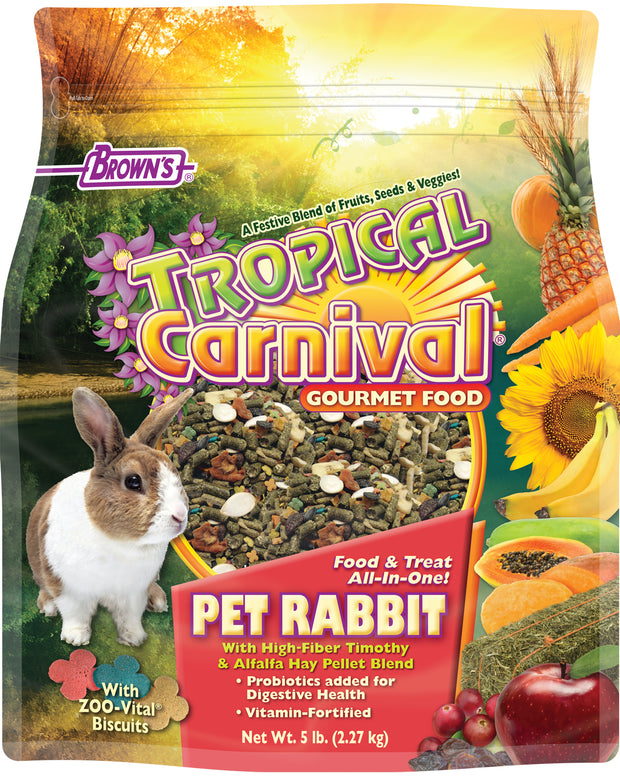 TROPICAL CARNIVAL Gourmet Rabbit + Treat Food 5 Lb
