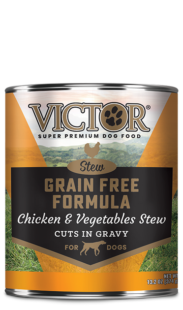 VICTOR Grain Free Chicken and Vegetables Stew Cuts in Gravy Canned