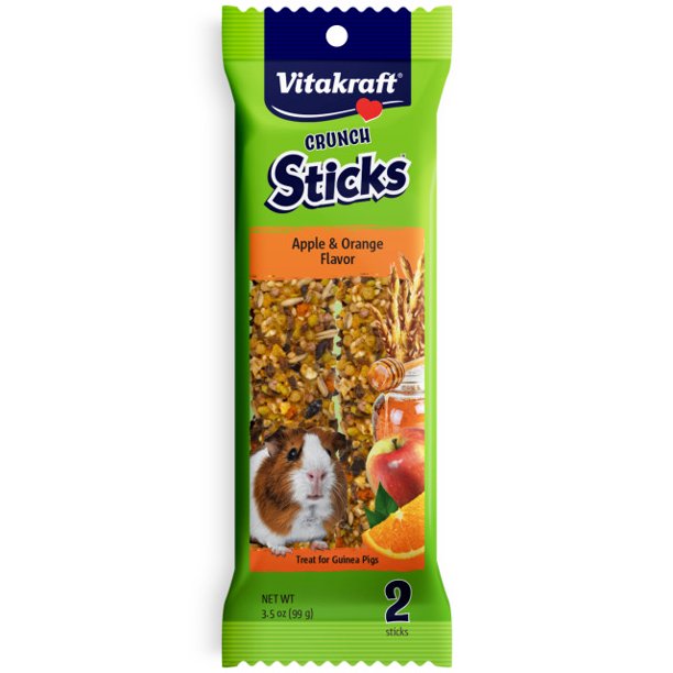 VITAKRAFT Crunch Sticks for Guinea Pigs- Apple & Orange 2 Pack