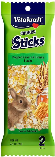 VITAKRAFT Crunch Sticks for Rabbits- Popped Grains & Honey 2 Pack