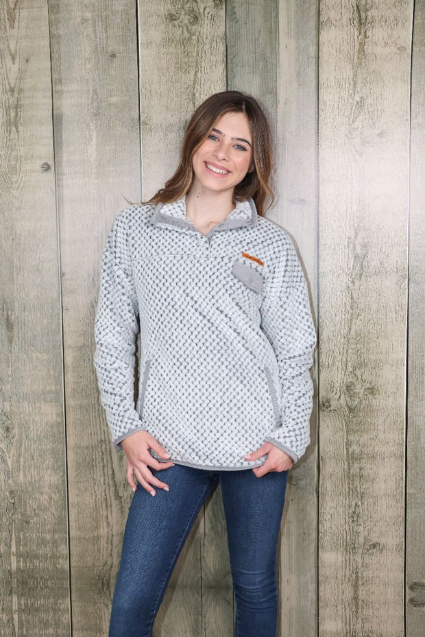 SIMPLY SOUTHERN SIMPLY SOFT PULLOVER - FROST
