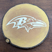 Baltimore Ravens Official NFL Faux Wood Resin Sign- GLOW IN THE DARK