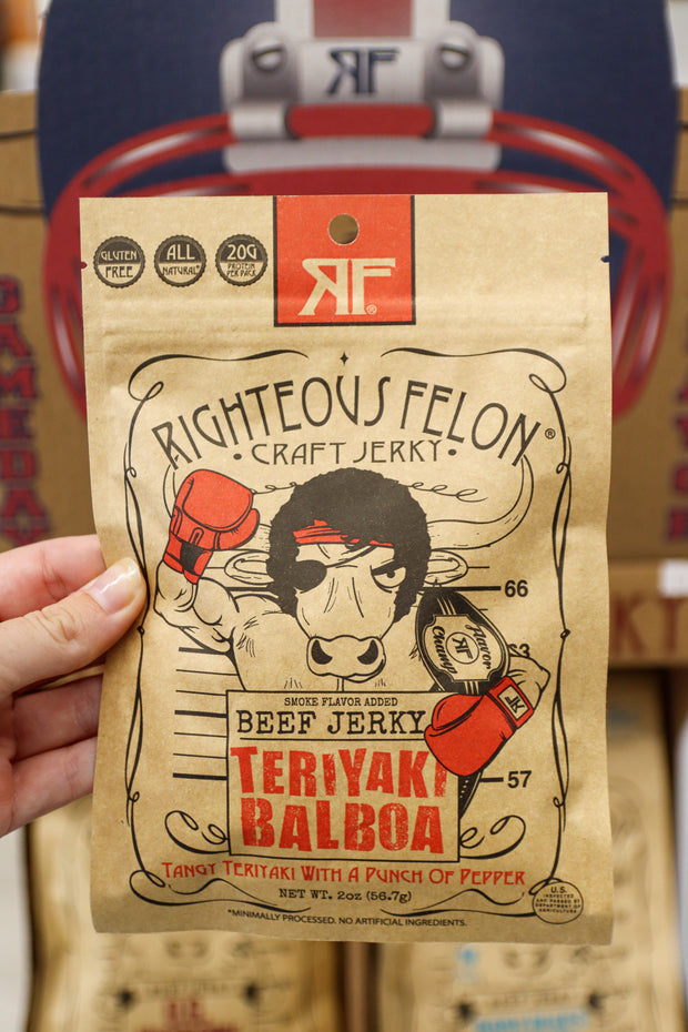 Righteous Felon Craft Jerky -Teriyaki Balboa