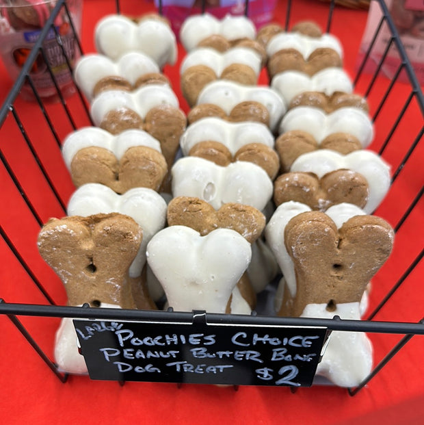 Poochies Choice Iced Peanut Butter Dog Bones Treats