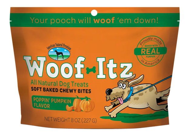 AMERICAN NATURAL PREMIUM Woof Itz Soft Baked Chewy Dog Treats- Poppin Pumpkin