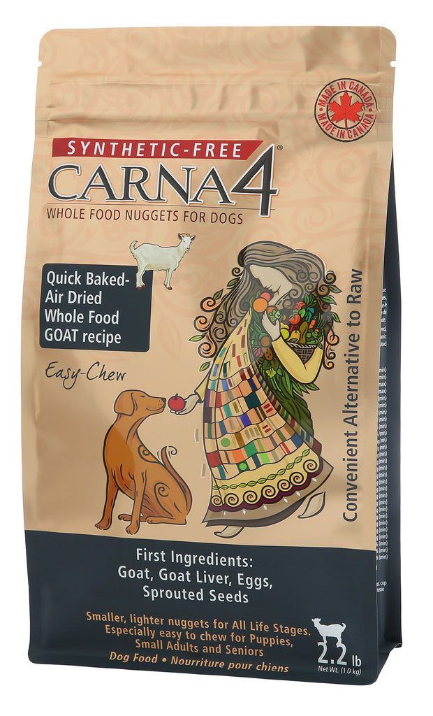 Carna4 Synthetic Free Hand Crafted Goat Formula Whole Food Nuggets Dog Food