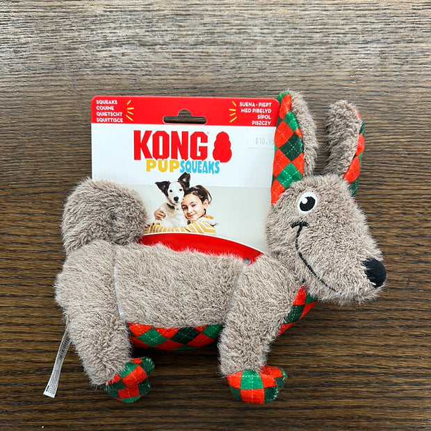 Kong Pup Squeaks Tucker Holiday Medium Dog Toy