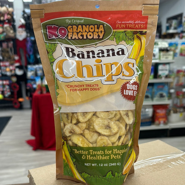 K9 GRANOLA- Natural Banana Chips Dog Treats- 12 oz