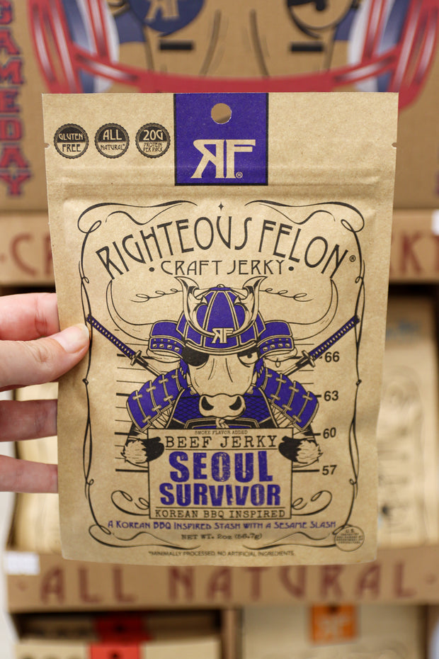 Righteous Felon Craft Jerky -Seoul Survivor Barbeque Beef Jerky