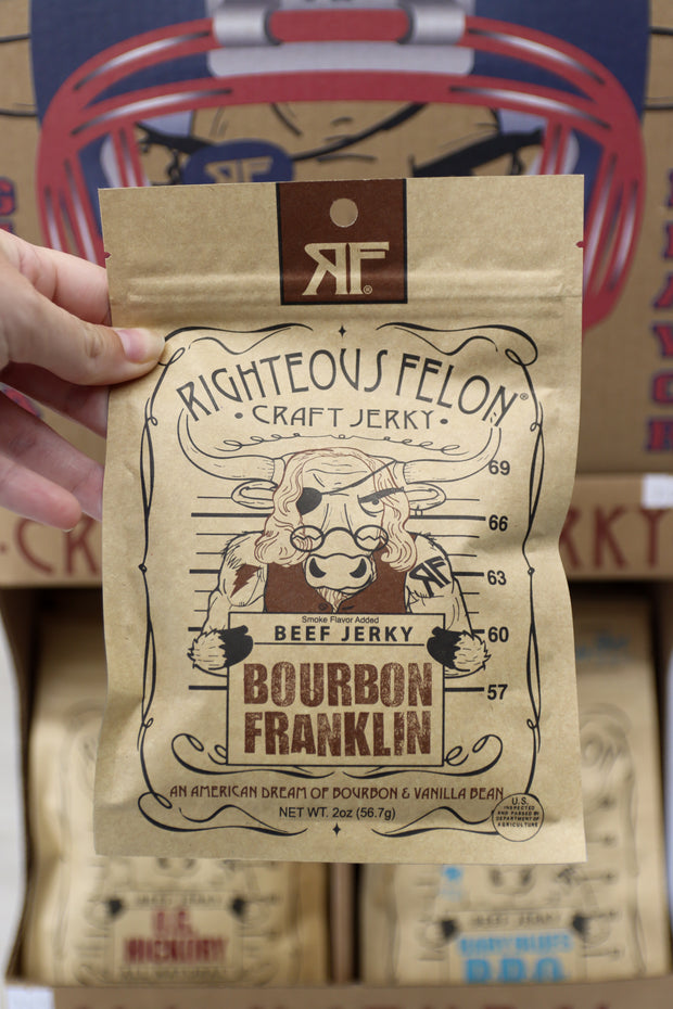 Righteous Felon Craft Jerky - Bourbon Franklin