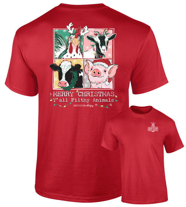 Southernology® Filthy Animals Christmas Unisex Comfort Colors Tee