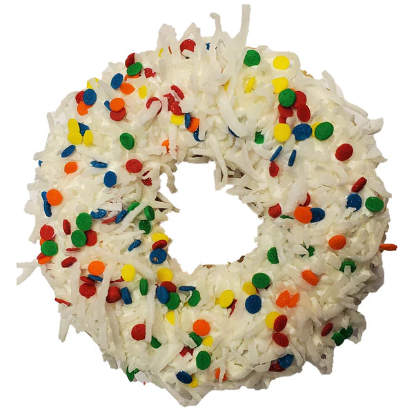 K9 GRANOLA- Gourmet Donut Dog Treat - Birthday Cake 3"