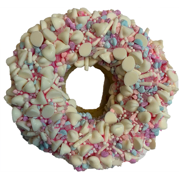K9 GRANOLA- Gourmet Donut Dog Treat - Cotton Candy 3"