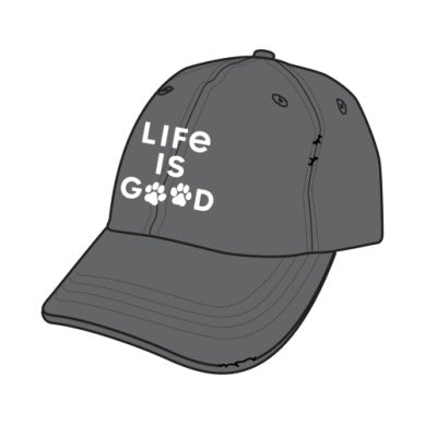 Life is Good Gray Tattered Chill Cap