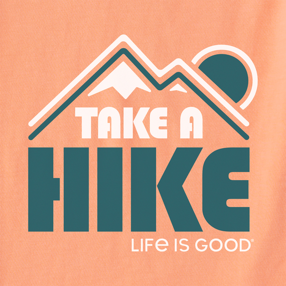 Life is Good Take a Hike Crusher Orange Womens Tank - CLEARANCE