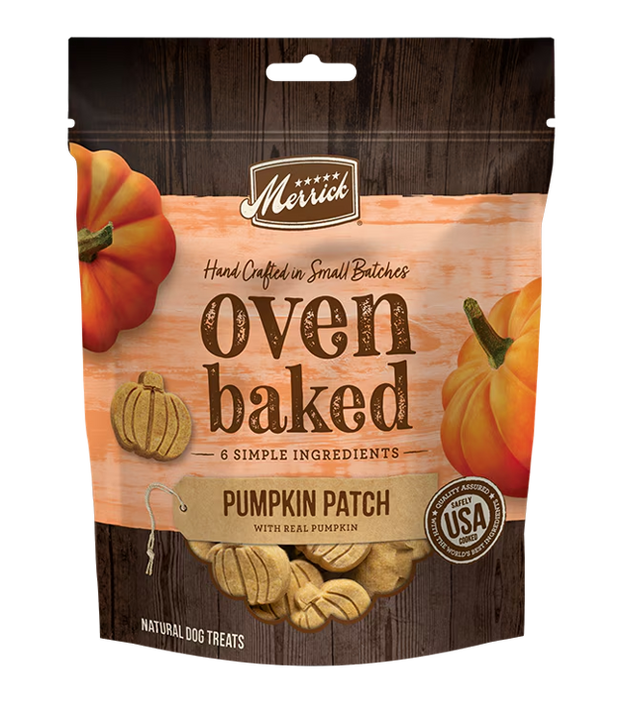 MERRICK DOG OVEN BAKED PUMPKIN PATCH DOG TREATS- 11 Oz