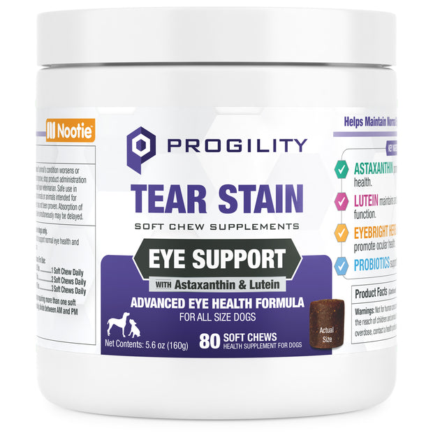 Progility Tear Stain Soft Chew Dog Supplement - Veterinarian Formulated