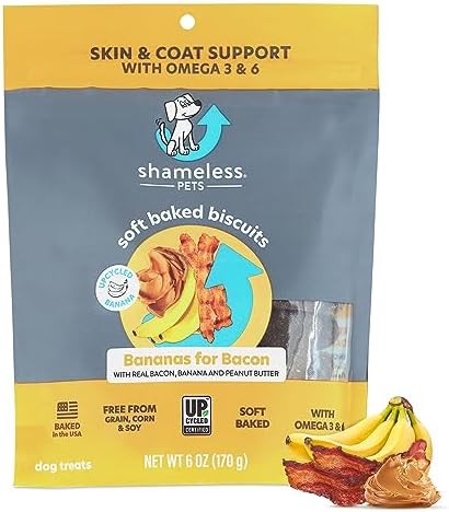 SHAMELESS PETS Bananas for Bacon Soft Baked Dog Treats