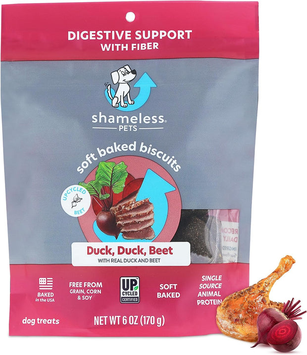 SHAMELESS PETS Duck, Duck, Beet Soft Baked Dog Treat