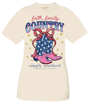 Simply Southern Country Wisp Tan Short Sleeve Shirt