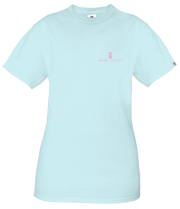 Simply Southern Take Me Ice Blue Short Sleeve Shirt - CLEARANCE