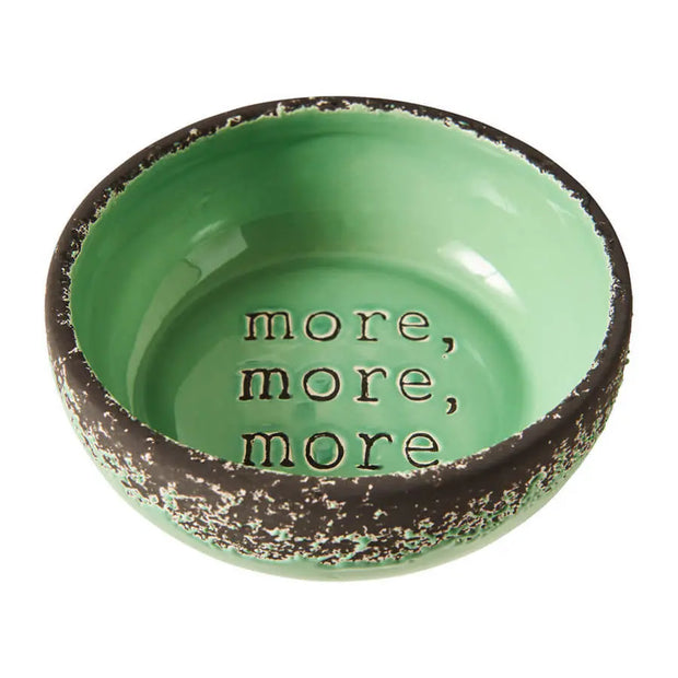 Ethical Dog Spot 'More More 'Stoneware Oval Dog Dish - Avocado Green