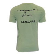 LAKE&LURE PADDLE BOARD PUP COTTON TEE - UNISEX - Lichen Green