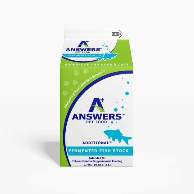 Answers Fermented Fish Stock - For Cats and Dogs > Frozen (Local Delivery or Pick Up Only)