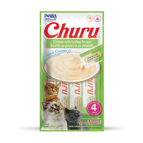 Inaba Churu Lickable Puree Cat Treat- Chicken & Scallop Recipe