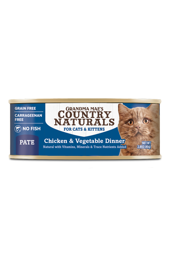 COUNTRY NATURALS Chicken & Vegetable Grain Free Canned Cat Food-  For Cats + Kittens