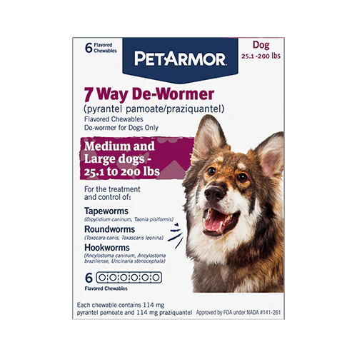 PetArmor 7 Way De-Wormer Flavored Chewable for Dogs