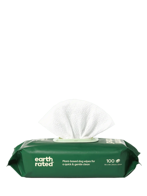 Earth Rated Plant Based Grooming Wipes- 100 Wipes