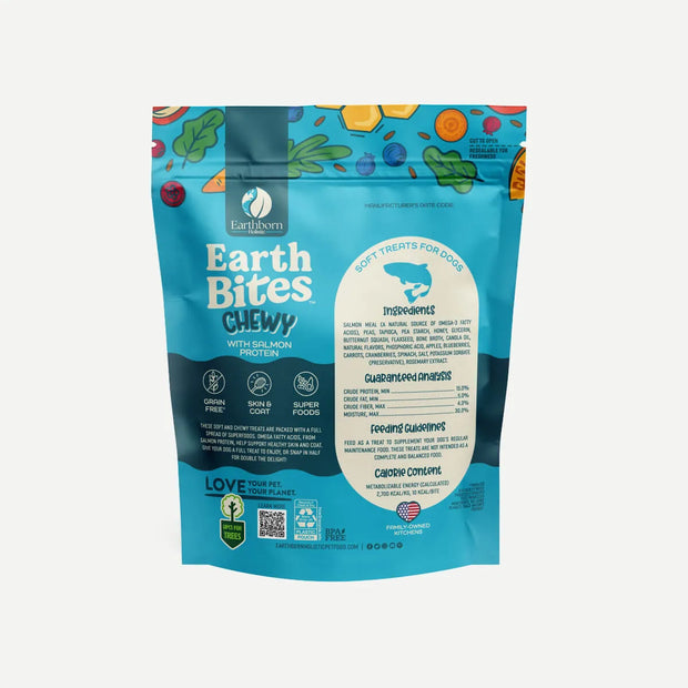 EARTHBORN HOLISTIC Earthbites Salmon Recipe Grain Free Soft and Chewy Dog Treat