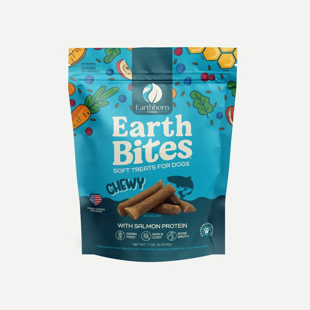 EARTHBORN HOLISTIC Earthbites Salmon Recipe Grain Free Soft and Chewy Dog Treat