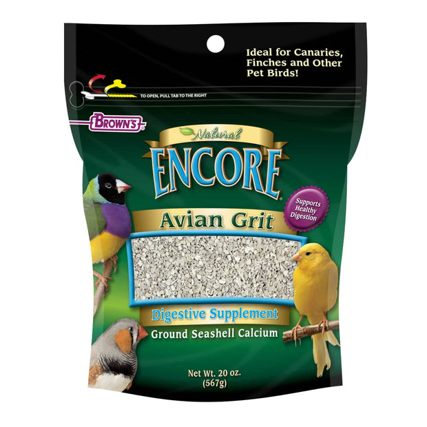 FM Browns Encore Fortified Avian Grit for Caged Bird Digestive Support