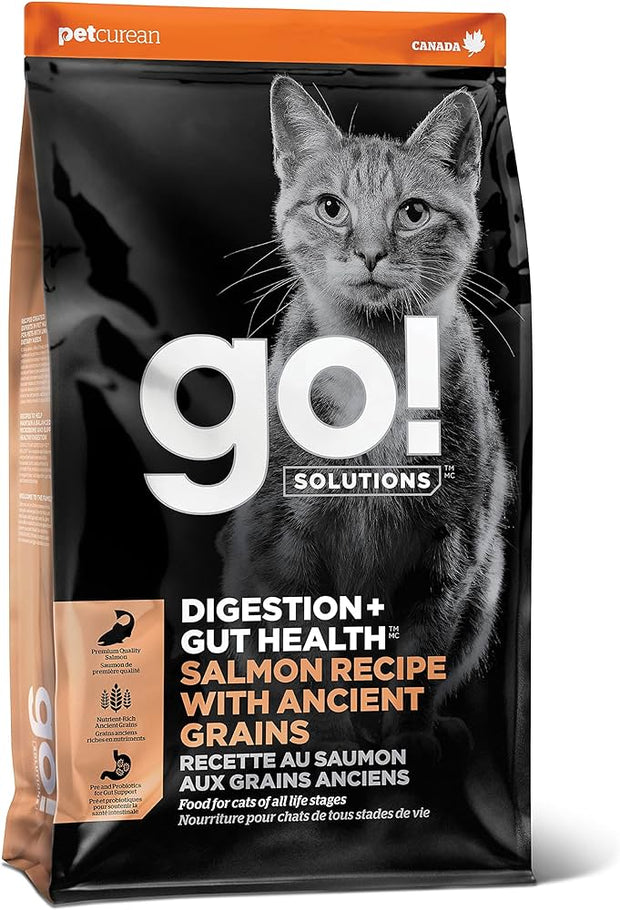 Petcurean Go! Digestion + Gut Health Salmon with Ancient Grains Recipe Dry Cat Food