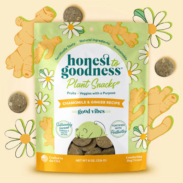 Honest to Goodness Good Vibes Chamomile & Ginger Dog Treats - 8 Oz