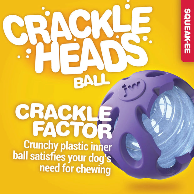 JW Crackle Heads Ball Dog Toy