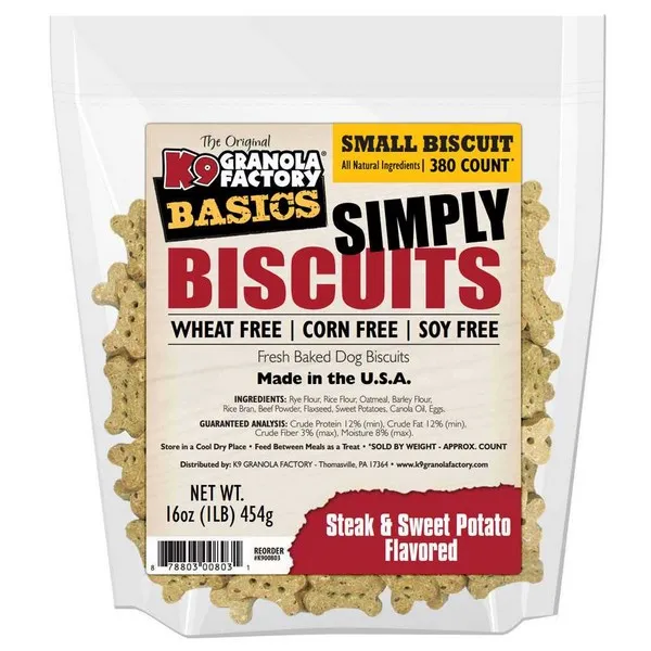 K9 GRANOLA Small Simply Biscuits - Steak & Sweet Potato