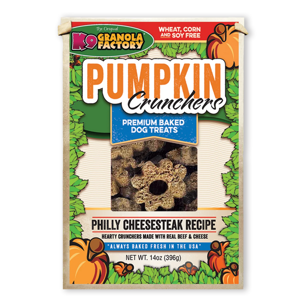 K9 GRANOLA Philly Cheesesteak Pumpkin Crunchers 14 oz